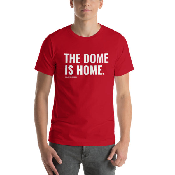 the dome, is home, sd, ne, nebraska, south dakota, college, vermillion, so, sioux city, south sioux city, high school, cardinal, yote, tshirt