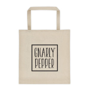 gnarly pepper, gnarly, pepper, tote, bag, grocery, logo, start up, food, entrepreneur