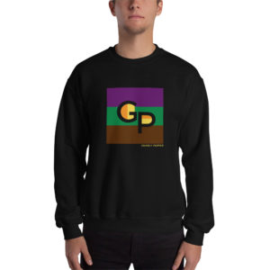 GP, Gnarly Pepper, sweatshirt, shirt, square, design, apparel, clothing, gnarlypepper, store, shop, comfy, in the middle, entrepreneur, start up, sara, new, black