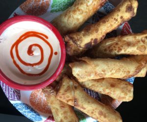 sweet potatoes, recipes, recipe, unique, low fat, egg roll, wrap, fried, baked, plain greek yogurt, veggie dip, mix, blend, spice, like mayo, mayonnaise, dipping sauce, sriracha, honey, freeze for later